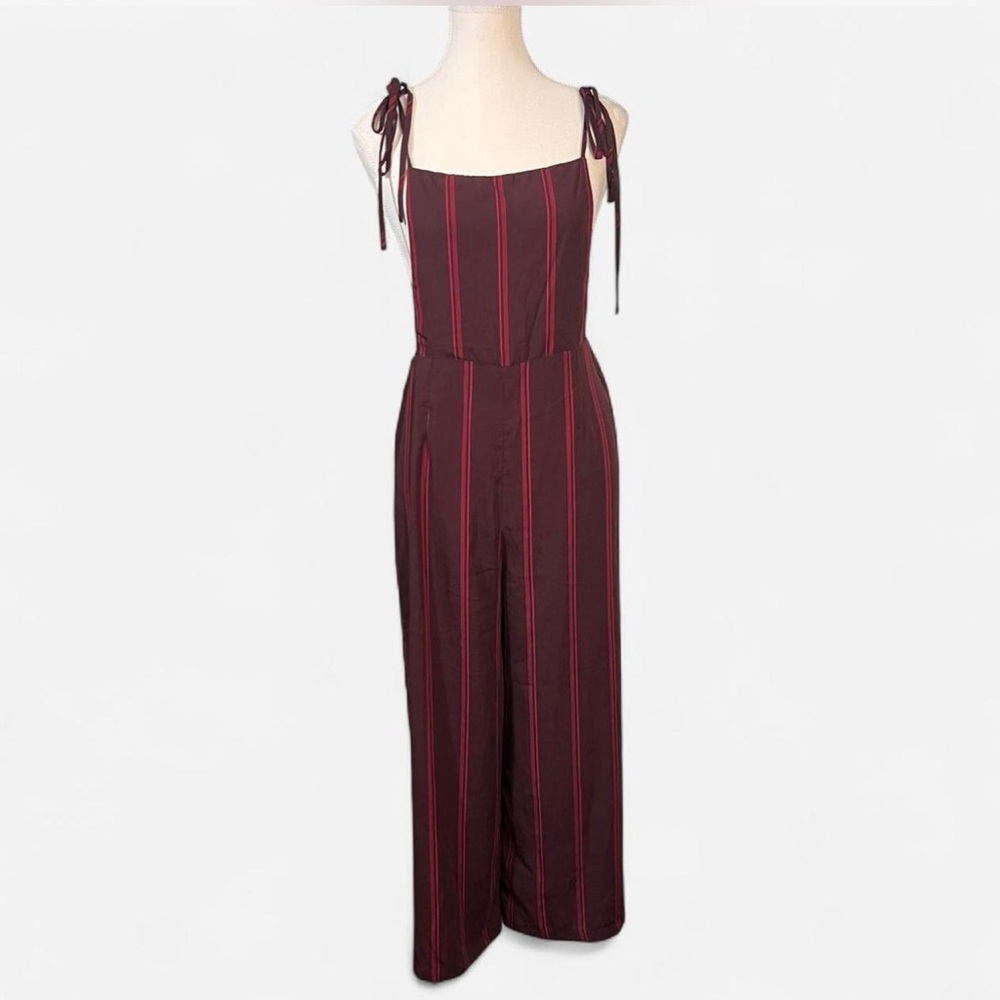 Forever 21 Contemporary‎ Burgundy Jumper Long Wide Palazzo size Medium